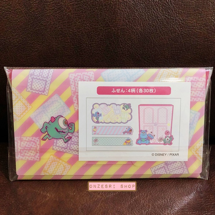 กระดาษโน้ตมีกาว Post it / Sticky Note ลาย Monster University (Tokyo Disney Resort) สีพาสเทลน่ารัก ขนาด 15.5 x 9 ซม. มี 4 ลาย ลายละ 30 แผ่น รวม 120 แผ่น