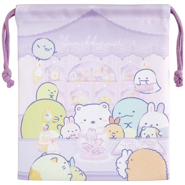เซ็ตกระเป๋ารูดเชือก 3 ใบ ลาย Sumikko Gurashi Rabbit's Mysterious Charm ขนาด 21 x 18 ซม.