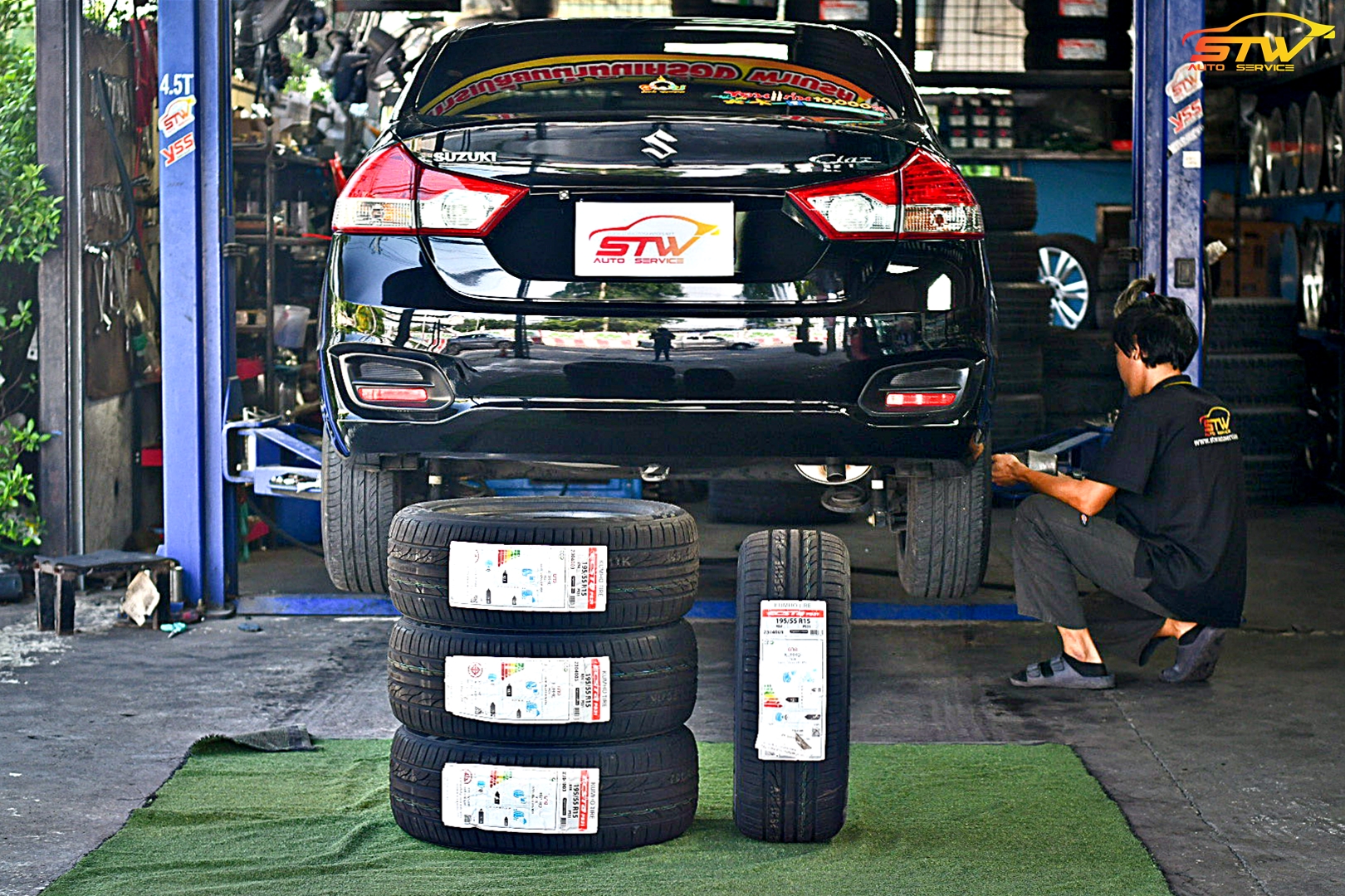 ยาง KUMHO ECSTA PS31 195/55R15 85V ติดตั้งใส่ SUZUKI Ciaz