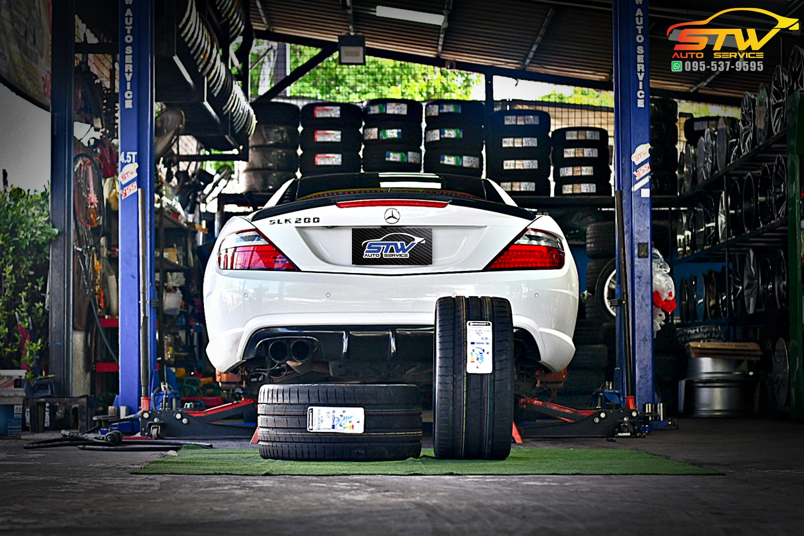 เปลี่ยนยาง Mercedes Benz SLK200 CONTINENTAL SportContact 7 275/30R19 96Y