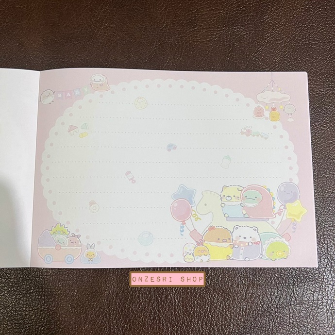 สมุดฉีก Sumikko Gurashi - Sumikko Baby แบบสีม่วง ขนาด 14.8 x 10.5 ซม. มี 4 ลาย รวม 100 แผ่น