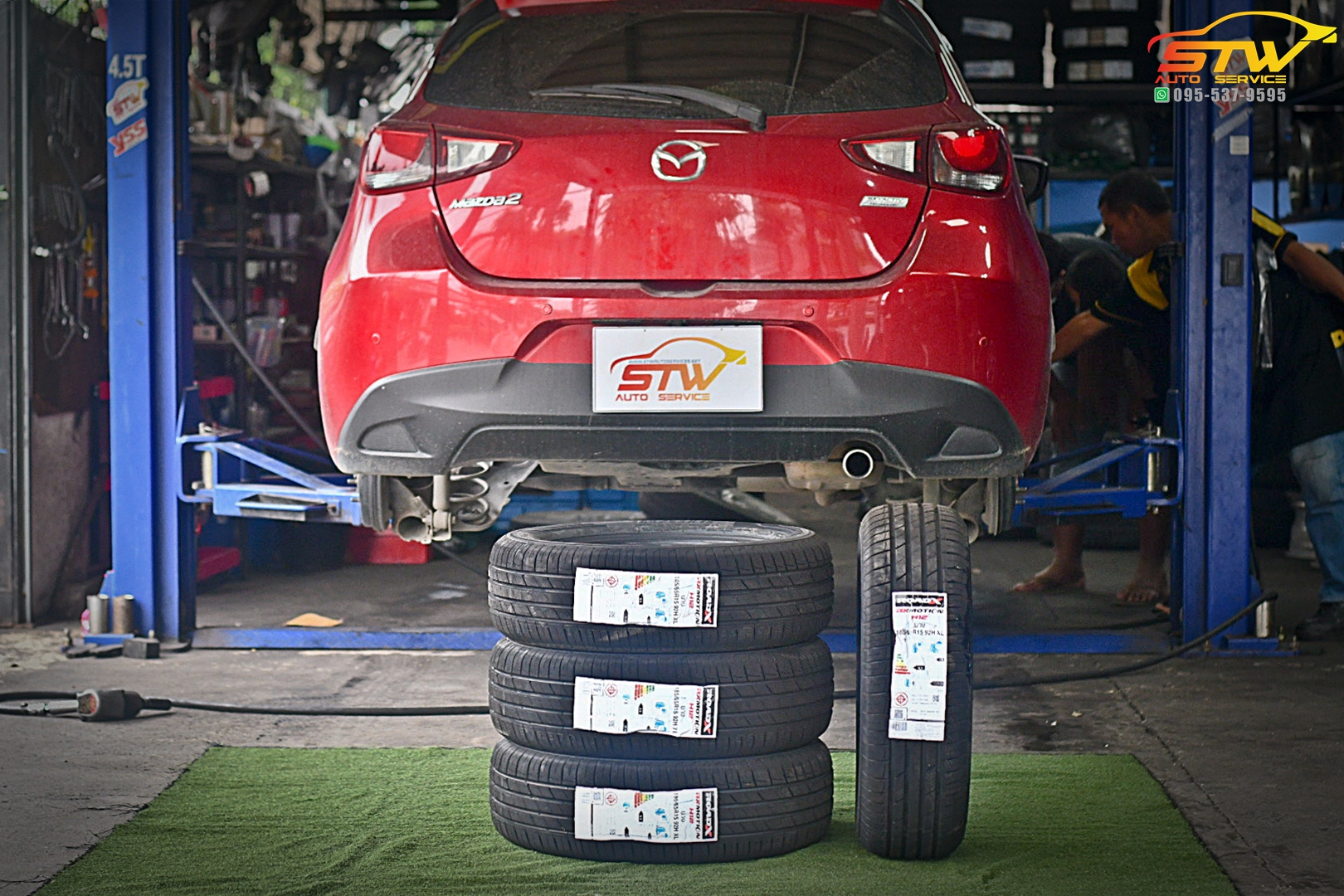 เปลี่ยนยาง MAZDA 2 SKYACTIV ROADX RXMOTION H12 185/65R15 92H