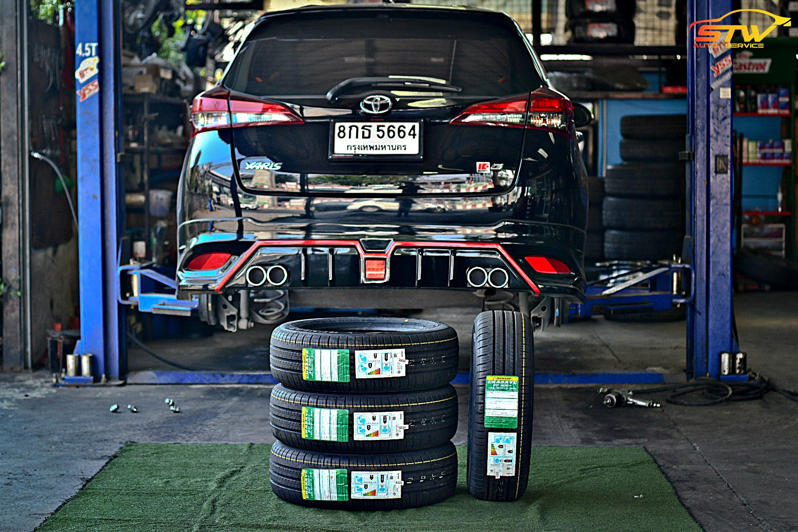 ยาง DUNLOP ENASAVE EC300+ 185/60R15 84H ติดตั้งใส่ TOYOTA YARIS