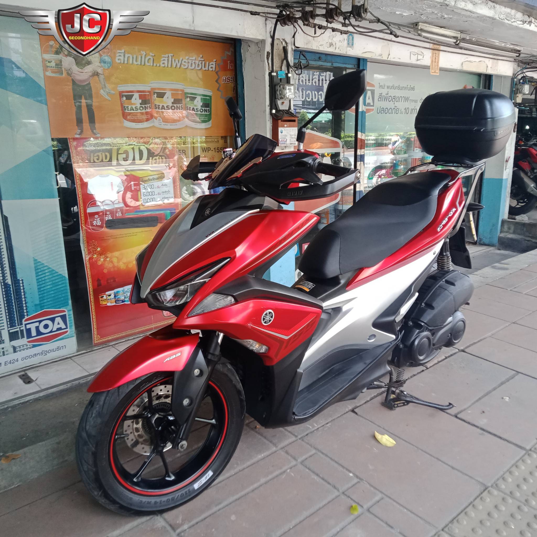 รถบ้าน สายสปอร์ต YAMAHA AEROX155 จดทะเบียนปี61 โอเวอร์ฮอล ใหม่แล้ว อะไหล่แท้ ชุดสีแท้ มีรอยตามการใช้งาน มีของแต่งมาพองาม