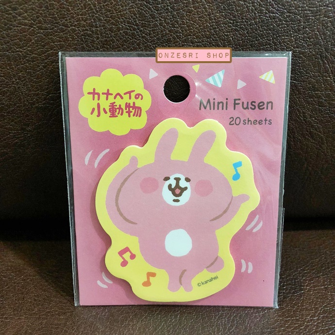 Kanahei Di-Cut Mini Sticky ลาย Usagi กระดาษโน้ตมินิแบบมีกาว มี 20 แผ่น เขียนด้านในได้ ขนาด 8.5 x 6.5 ซม.