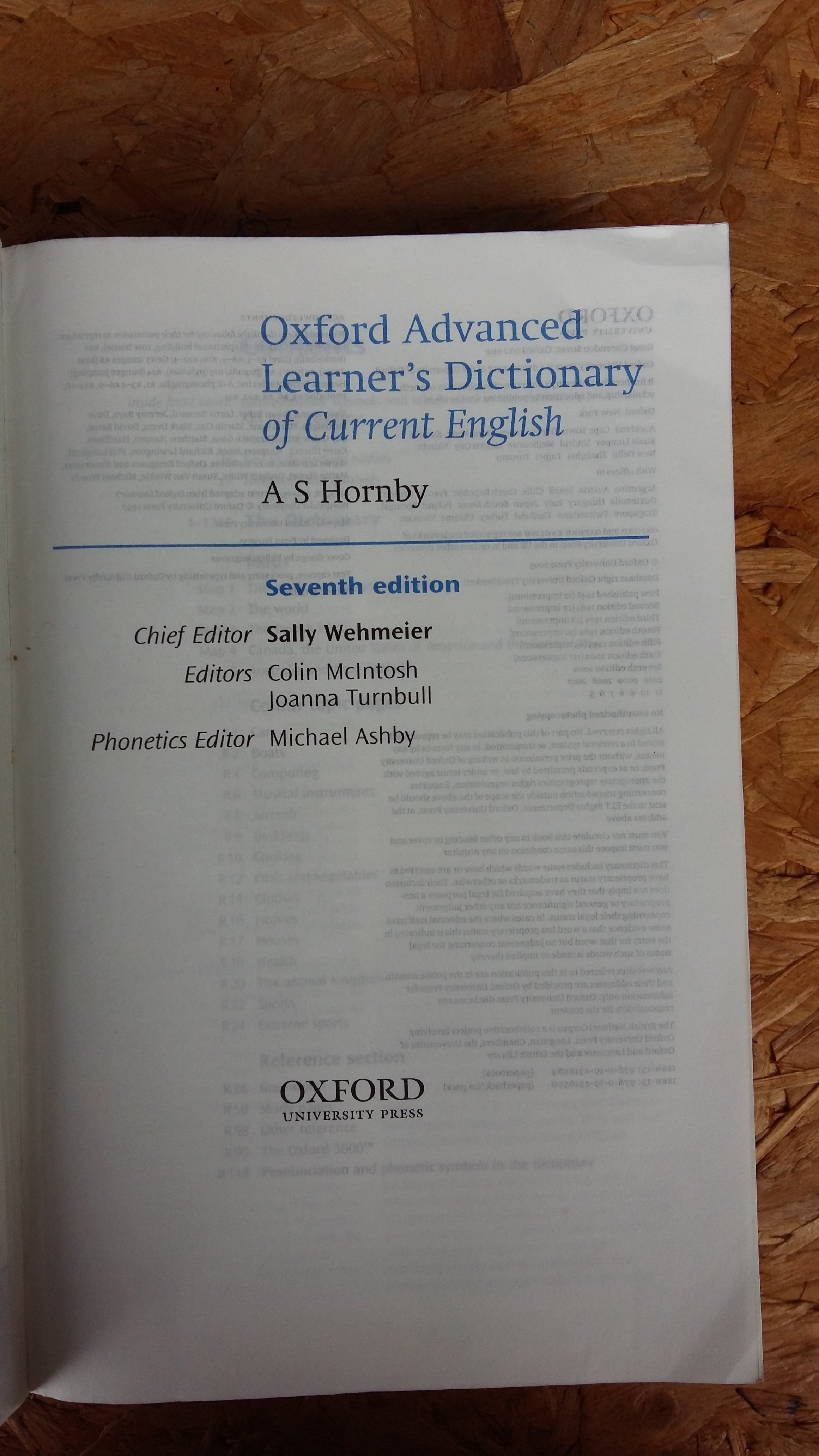 OXFORD ADVANCED LEARNER S DICTIONARY