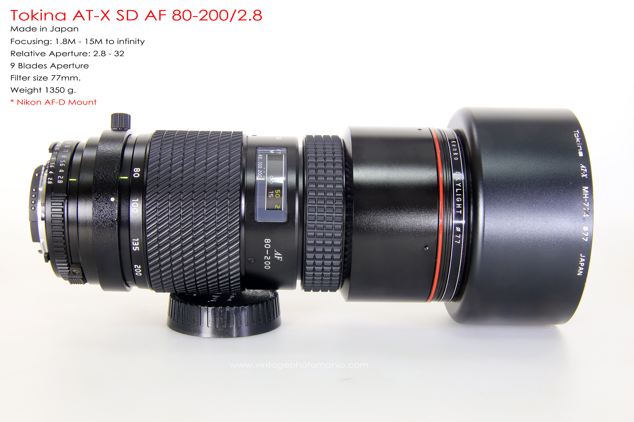 Tokina AT-X SD AF 80-200/2.8 *Nikon AF-D Mount เลนส์ซูมระดับโปรเอฟกว้างละลายหลังสวย