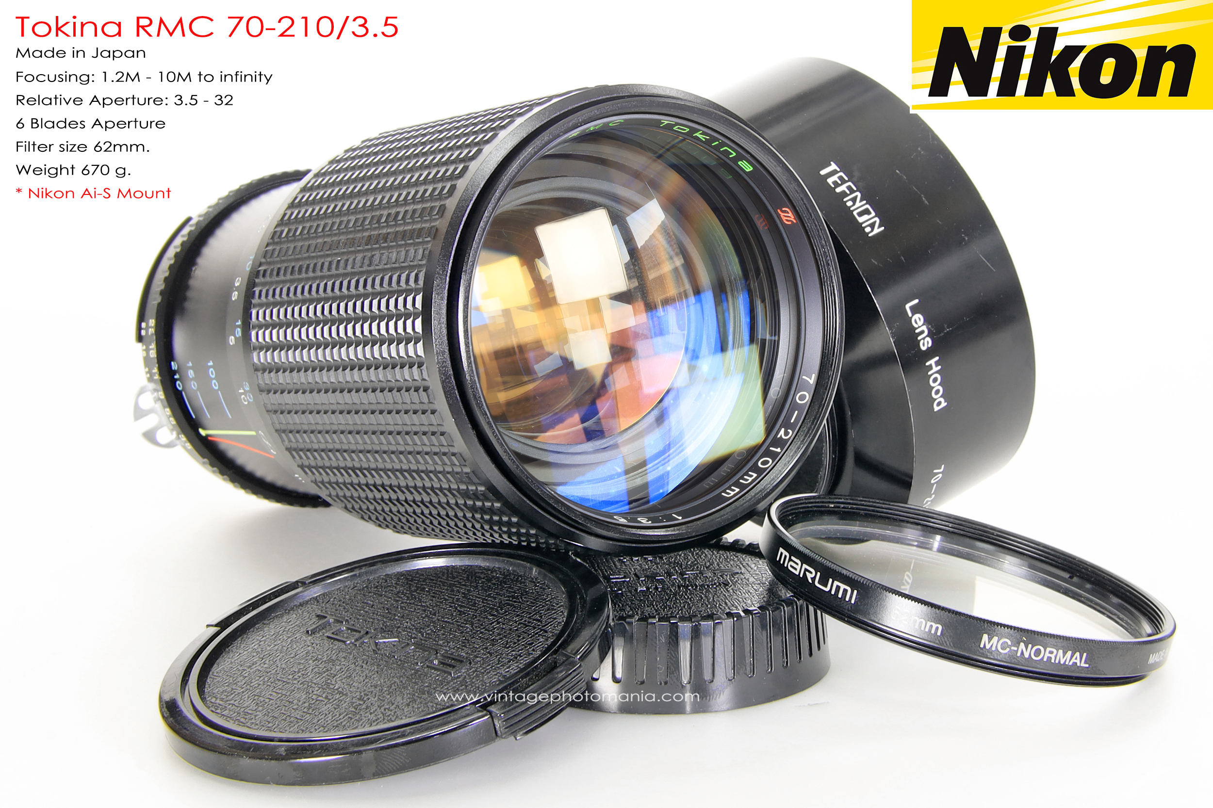 Tokina RMC 70-210/3.5 *Nikon Ai-S Mount เลนส์ไวแสงคมๆโบเก้สวย