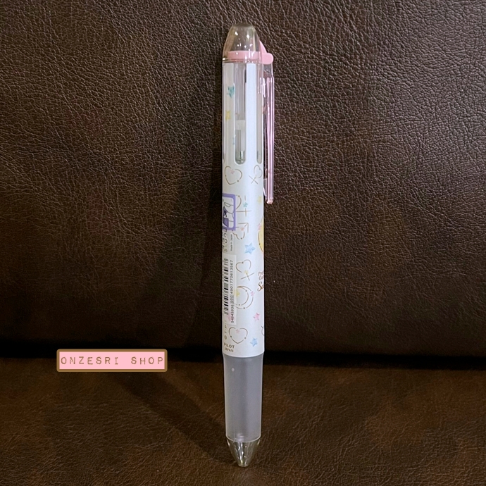 ปลอกปากกา Pilot Hi-Tec-C Coleto ใส่หมึกได้ 5 ไส้ แบบ Sailor Moon ลายสีขาว (White) ตรงที่จับเป็นแบบยางนุ่มมือ