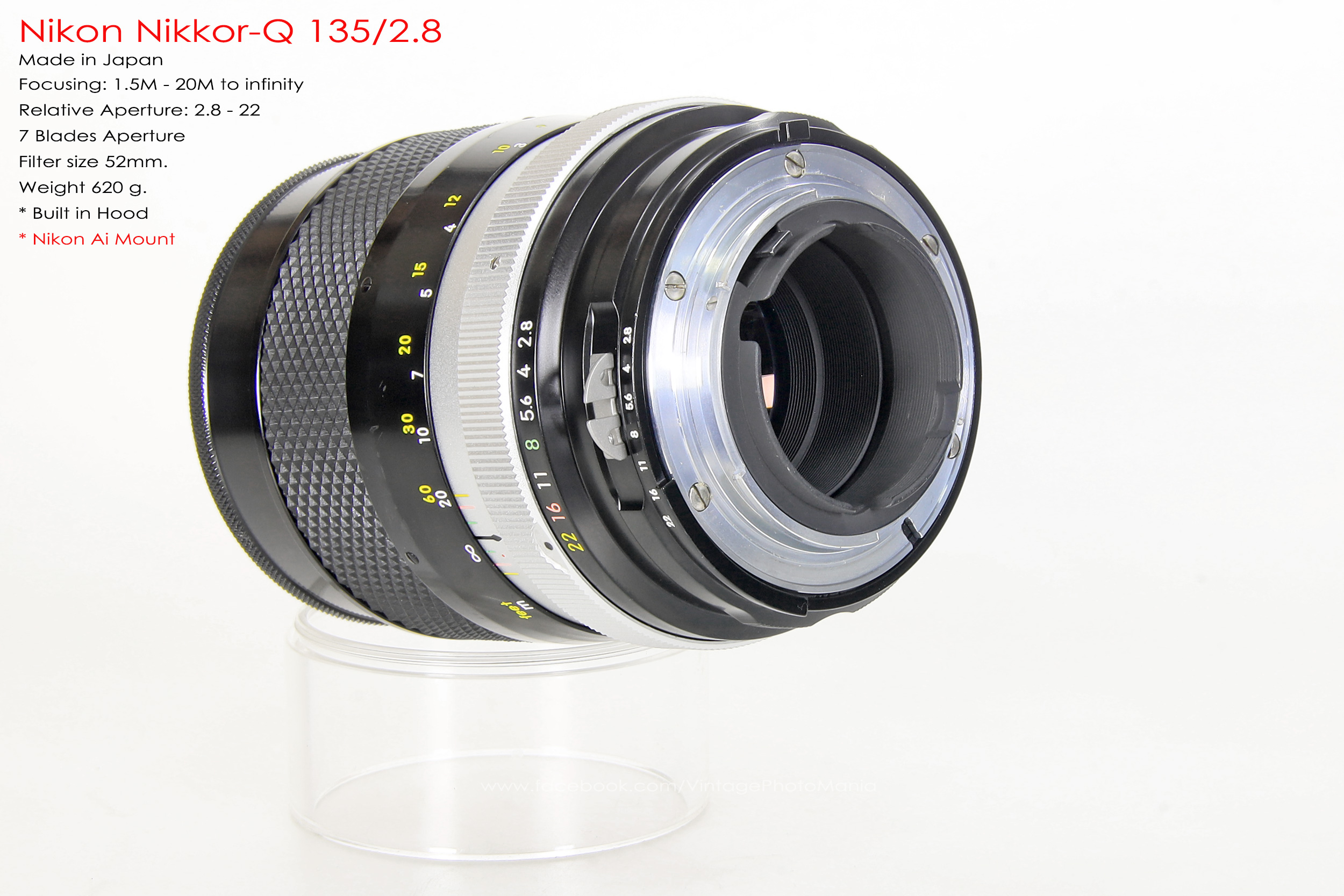 Nikon Nikkor-Q 135/2.8 *Nikon Ai-S Mount เลนส์พรอตเทรตคมๆละลายหลังสวย
