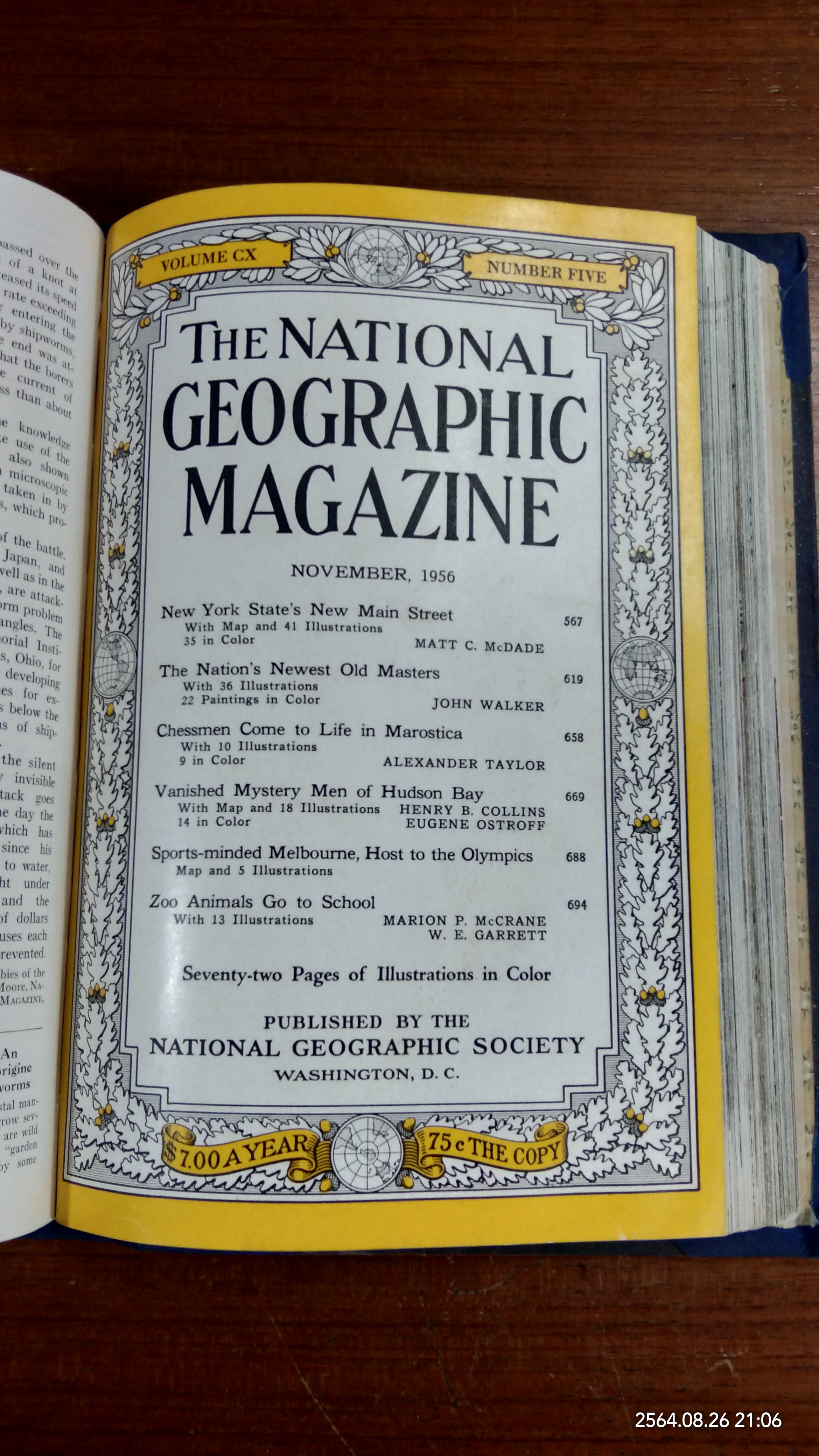 NATIONAL GEOGRAPHIC MAGAZINE JULY - DECEMBER 1956
