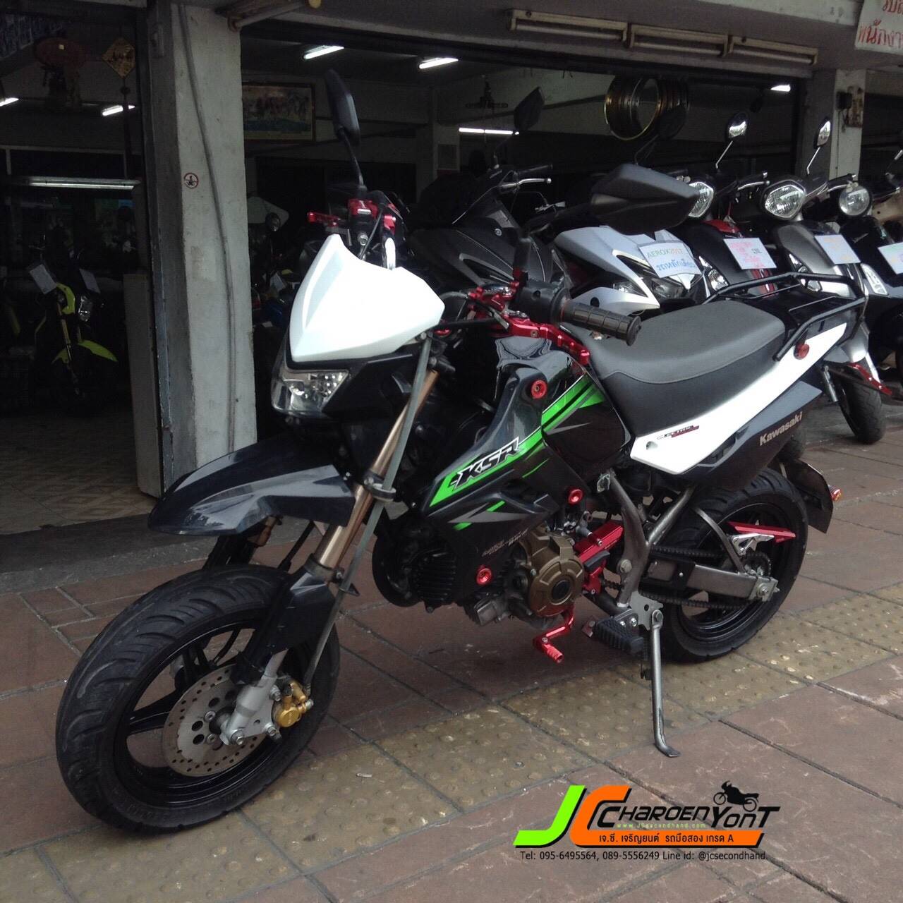 "รถบ้านมือเดียวแต่งสวยจัดเต็ม" Kawasaki KSR ~สตาร์ทมือ/ครัชมือ~ จดทะเบียนปี58 สภาพสวยเลย ดูดีมีสเน่ห์ เครื่องเงียบๆแน่นๆ ชุดสีเดิมแท้ติดรถทั้ง