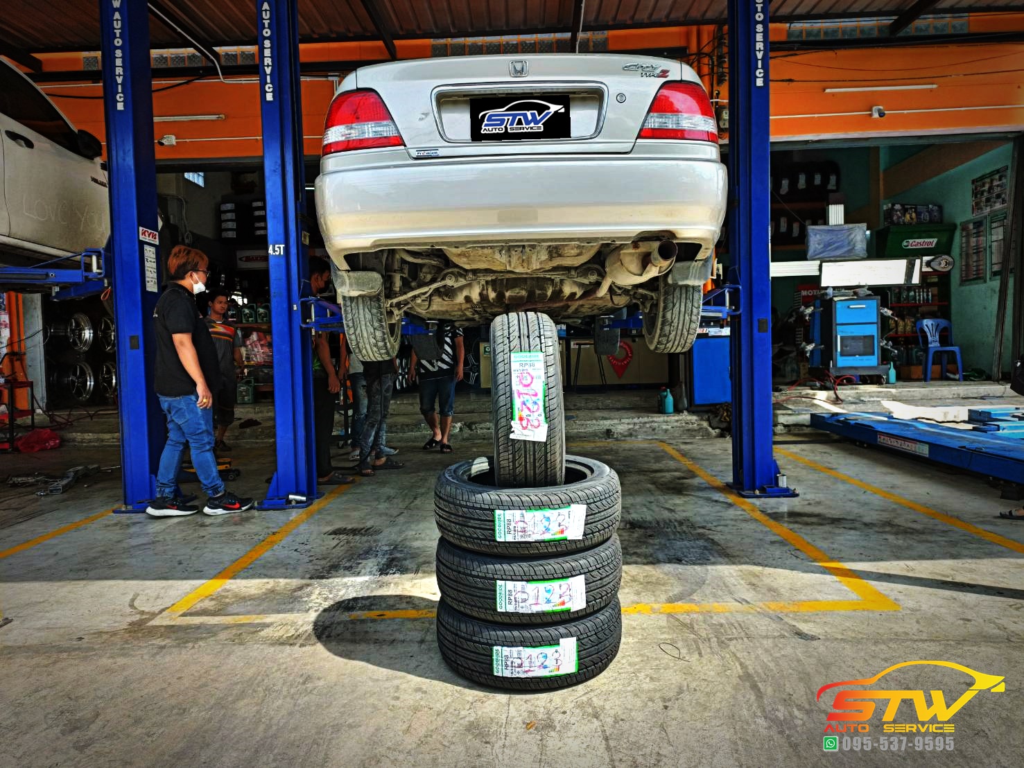 ยาง GOODRIDE RP88 195/55R15 85V ติดตั้งใส่ HONDA CITY