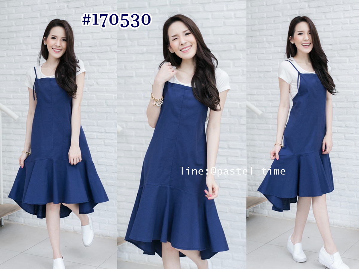Yoona Jumper Dress + Top Set เซทเอี๊ยม+เสื้อ