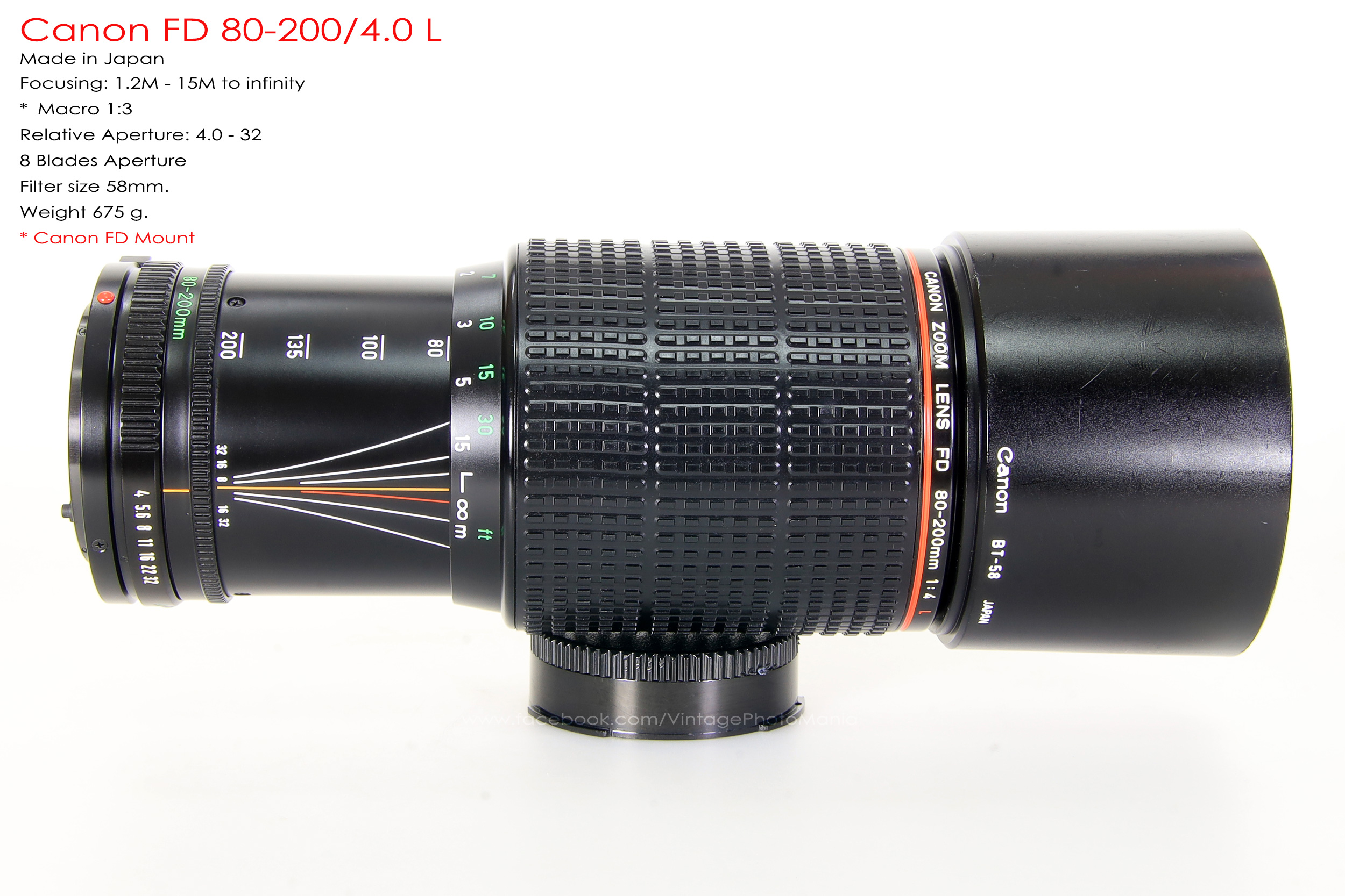 Canon FDn 80-200/4.0 L เลนส์มือหมุนเกรดโปร L รุ่นแรกๆของ Canon