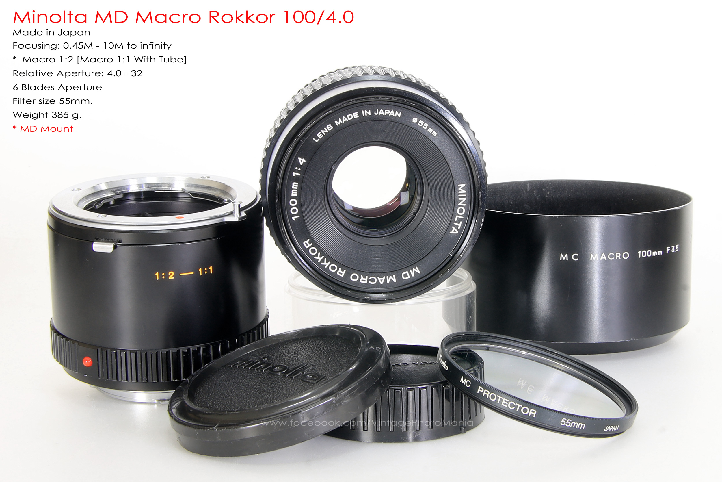Minolta MD Macro Rokkor 100/4.0 *MD Mount เลนส์เทเลมาโครคมๆ