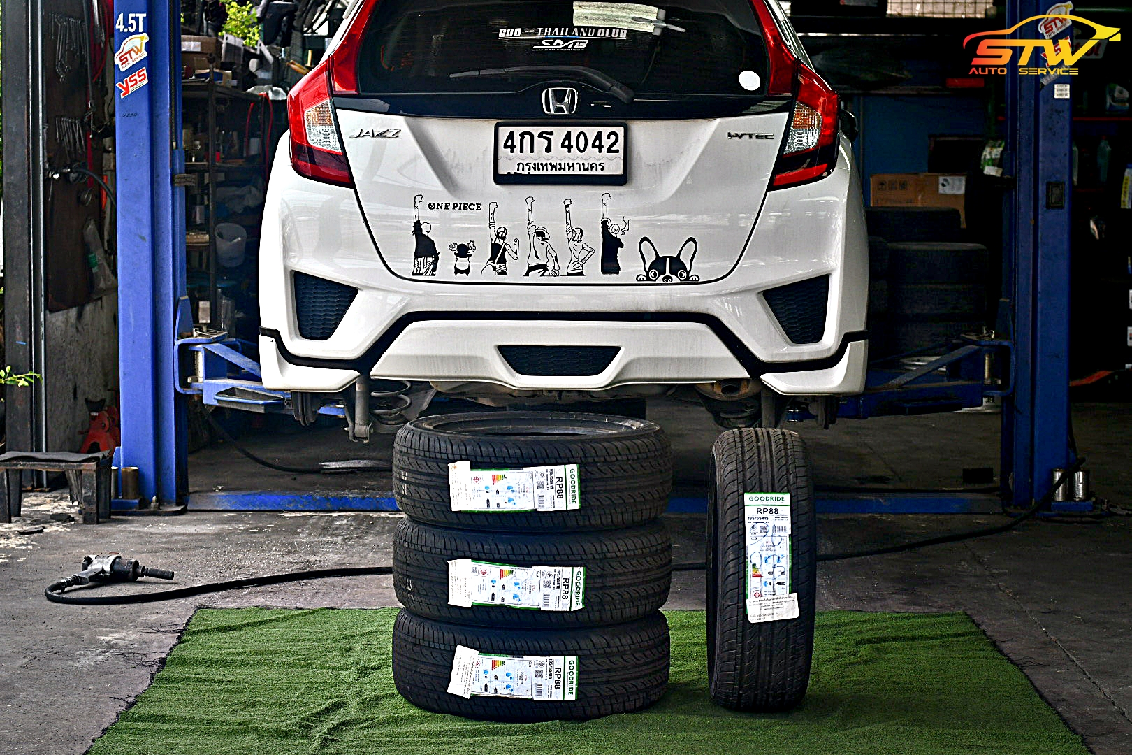 ยาง GOODRIDE RADIAL RP88 195/55R15 85V ติดตั้งใส่ HONDA JAZZ GK