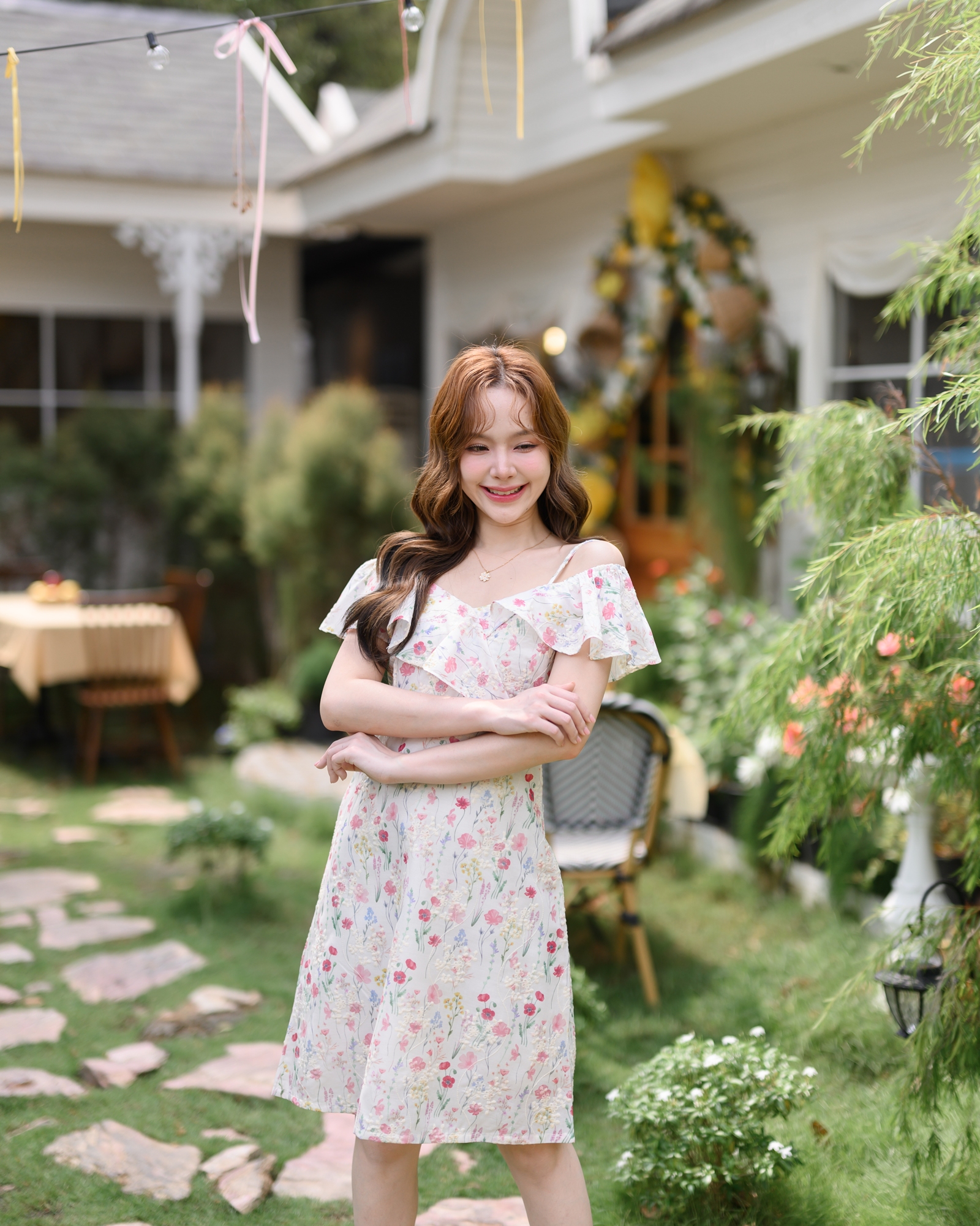 Blossom Breeze Off-shoulder Dress