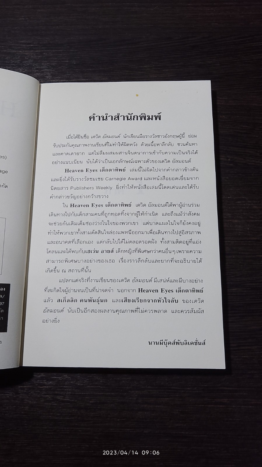 เด็กตาทิพย์ / David Almond