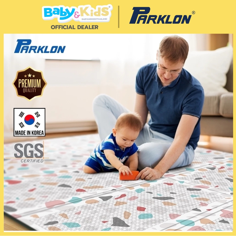 Parklon PE Portable Mat แผ่นรองคลานเกาหลีรุ่นพับได้ขนาด 140x 200 x1 cm. ลาย Coco Bear Picnic