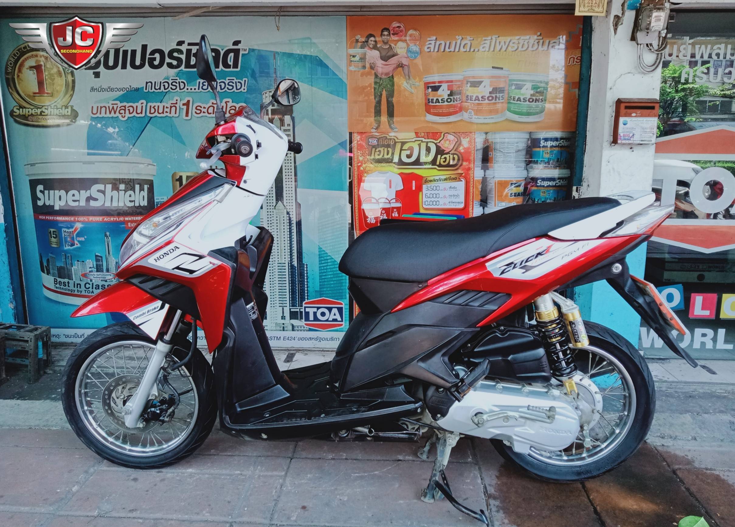 รถบ้านมือเดียว HONDA CLICK110i Combi-Brake จดทะเบียนปี53 สภาพเดิมน่าใช้ เครื่องดีสตาร์ทติดง่าย ชุดสีแท้ติดรถทั้งคันไม่มีล้มถาก