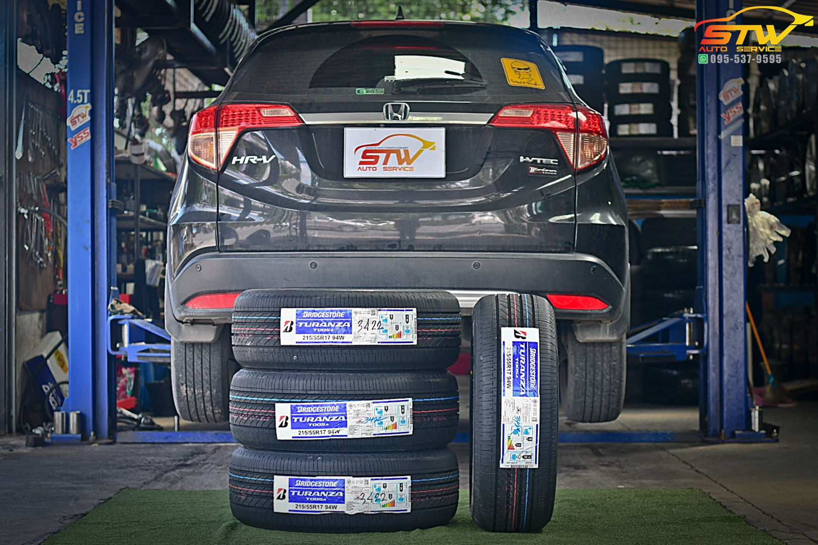 เปลี่ยนยาง HONDA HRV BRIDGESTONE Turanza T005A 215/55R17 94W