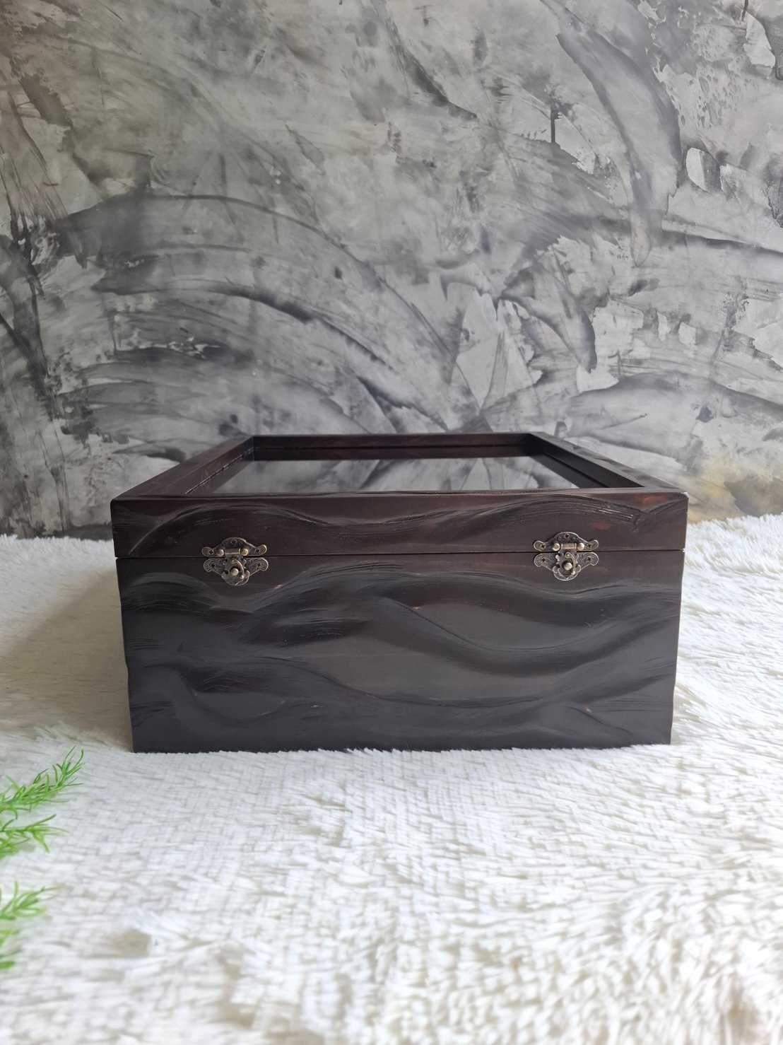 กล่องไม้ใส่ชุดแก้ว