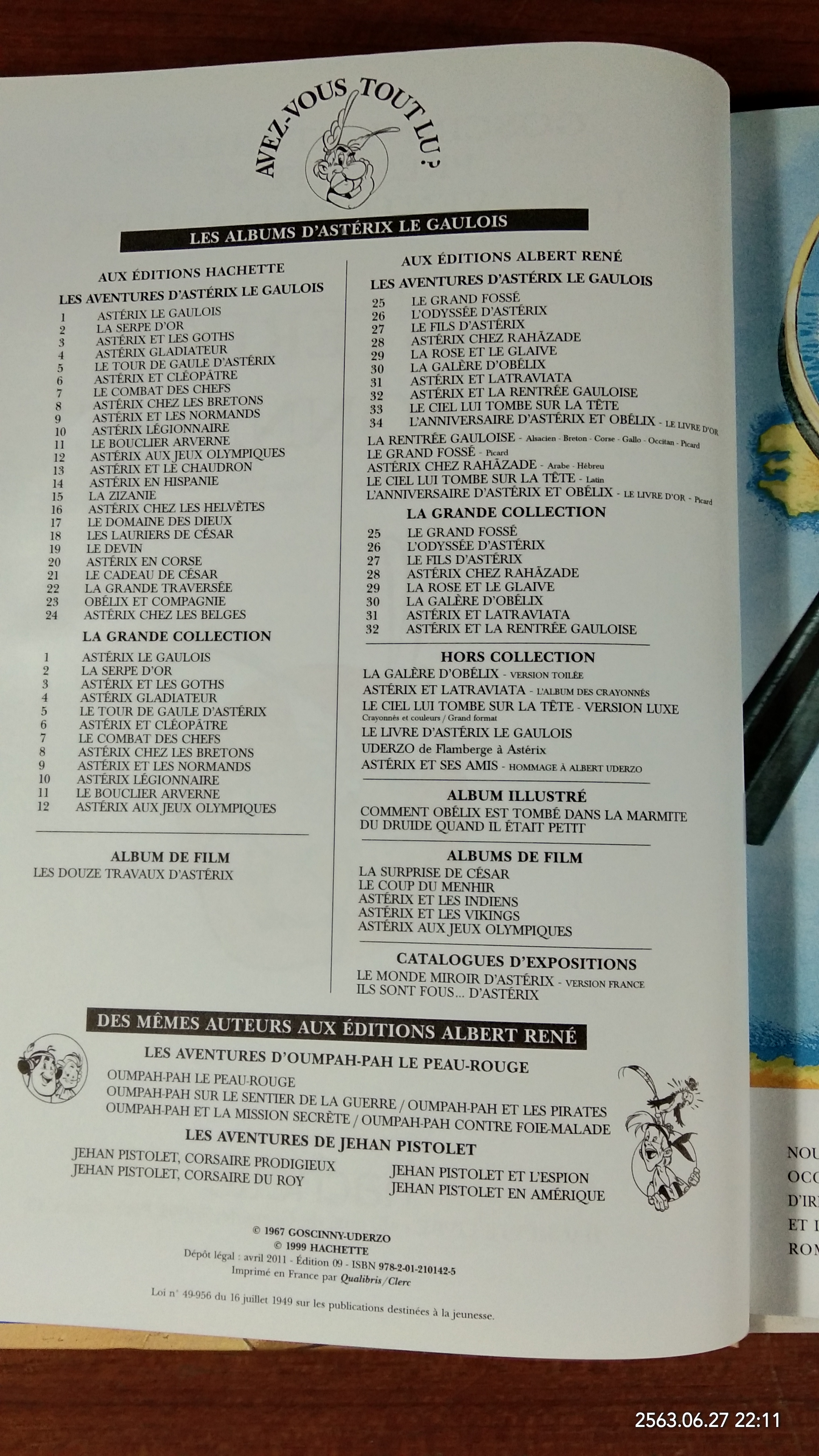 ASTERIX LEGIONNAIRE (ภาษาฝรั่งเศษ)