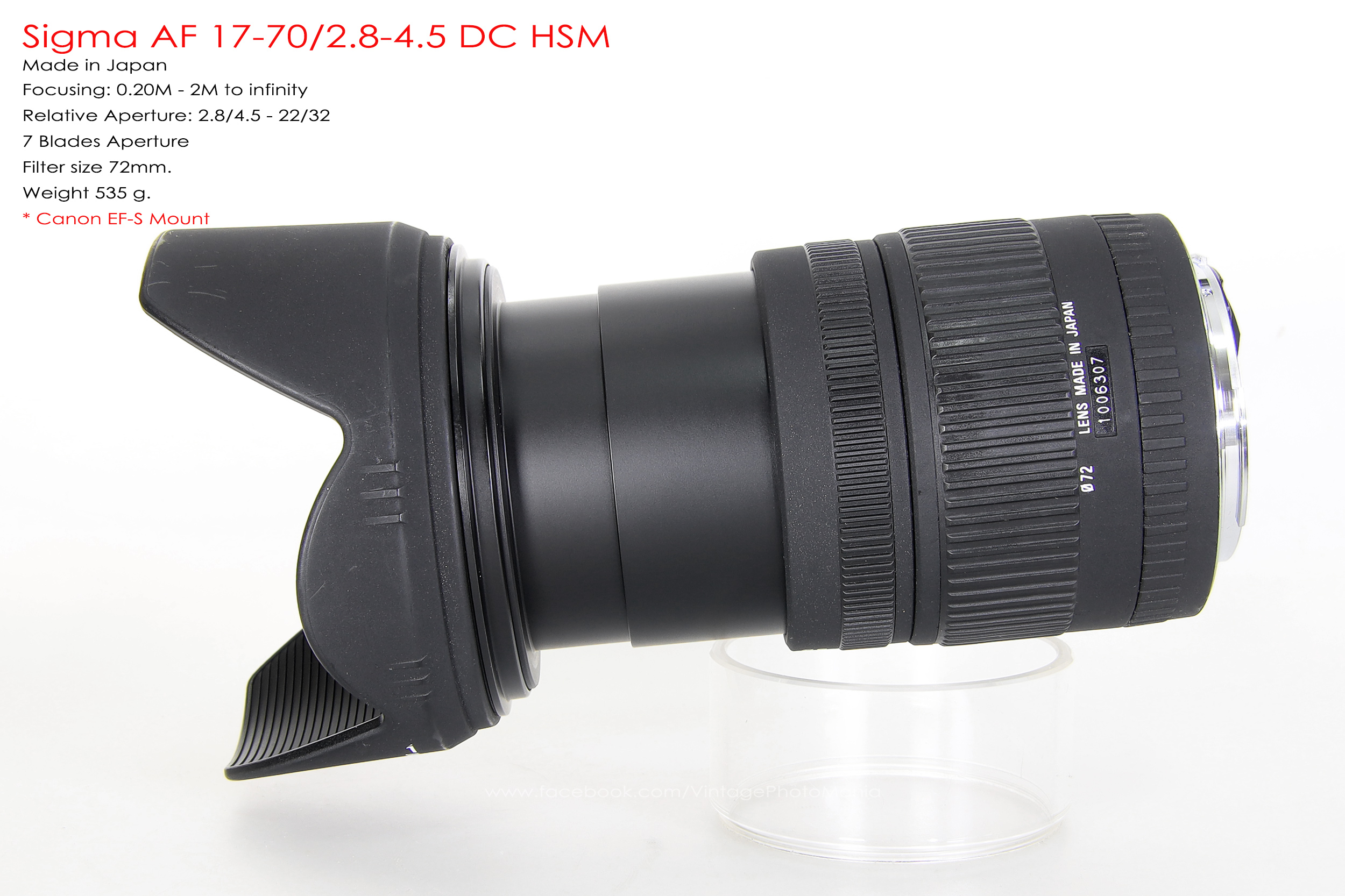 Sigma AF 17-70/2.8-4.5 DC HSM *Canon EF-S Mount [USED]