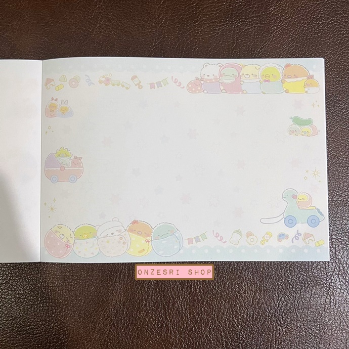 สมุดฉีก Sumikko Gurashi - Sumikko Baby แบบสีชมพู ขนาด 14.8 x 10.5 ซม. มี 4 ลาย รวม 100 แผ่น