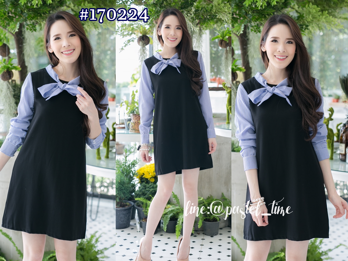 Preppy Bow Tie Dress