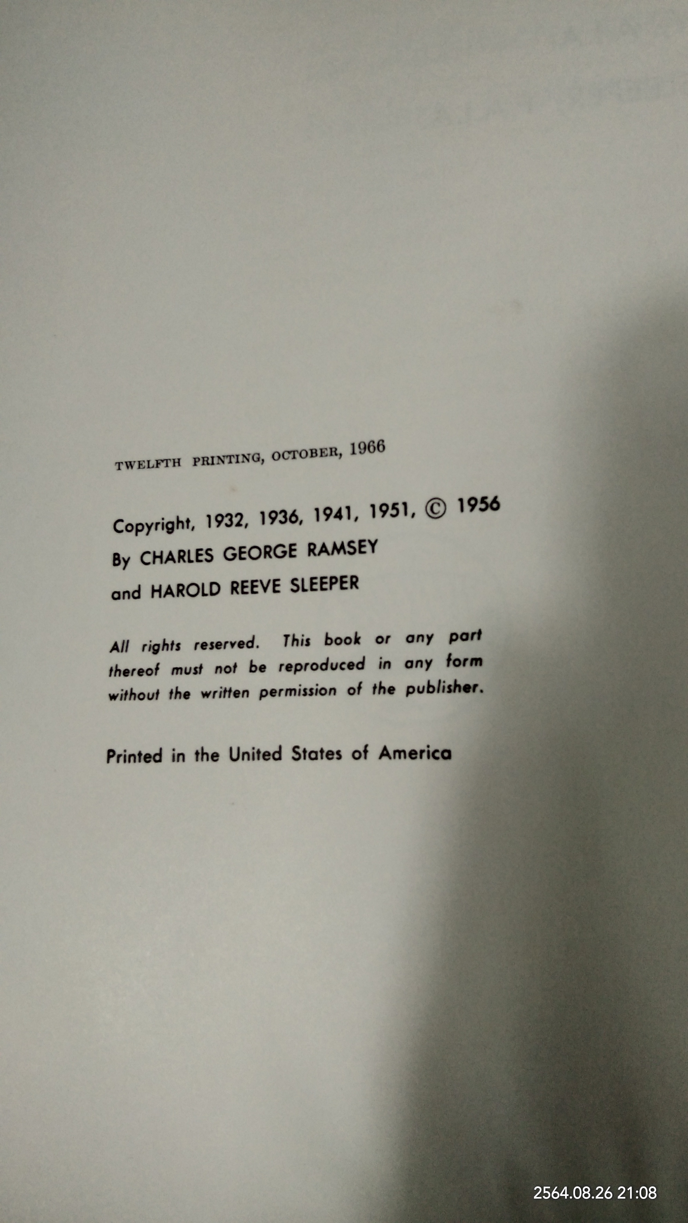 ARCHITECTURAL GRAPHIC STANDARDS (Fifth Edition)