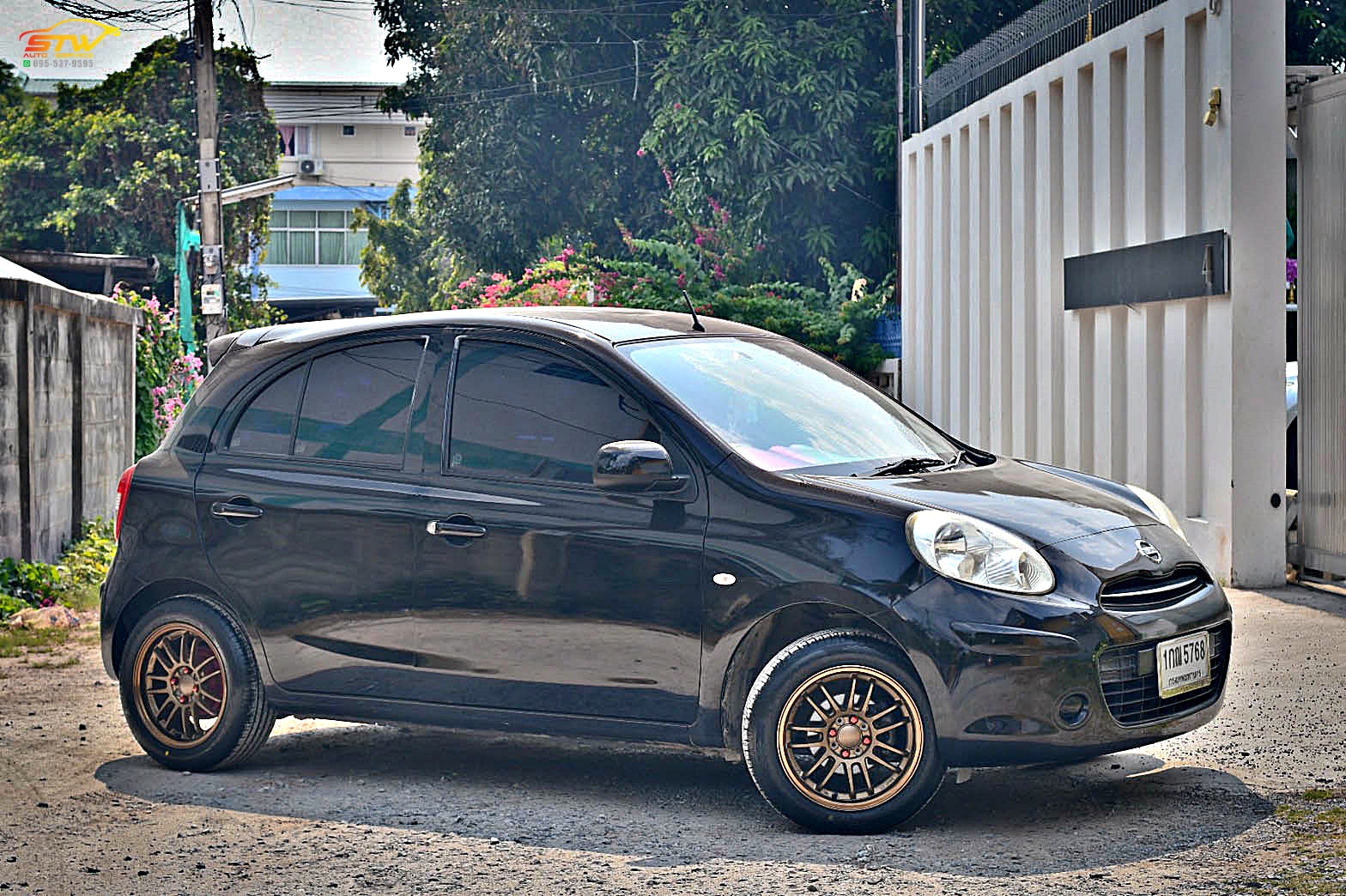 ล้ออแม็กซ์ RE-30 ขอบ15นิ้ว+FIRENZA ST01A 195/55R15 85V ติดตั้งใส่ NISSAN MARCH
