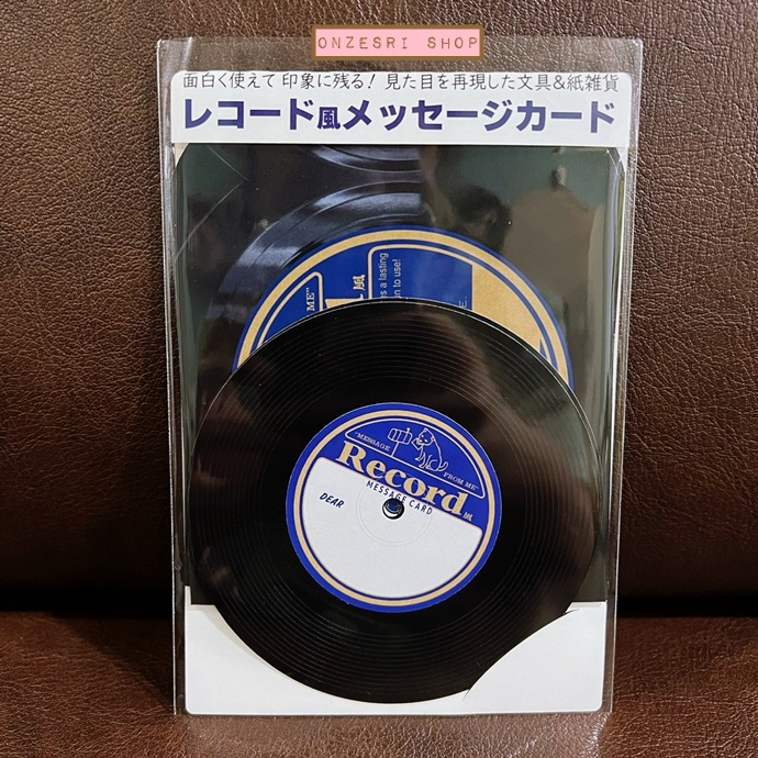 เซ็ตกระดาษพร้อมซอง Cobato Japan ลายแผ่นเสียง Retro Record Style ทำเป็นลายสไตล์ย้อนยุค มาพร้อมซอง อย่างละ 2 เซ็ต ขนาด 9.8 x 9.8 ซม.