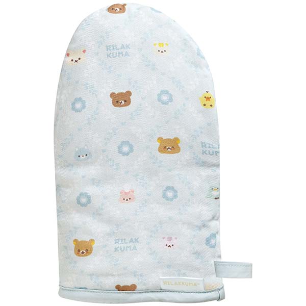 ถุงมือจับของร้อน San-X Mittens ลาย Rilakkuma Everyone's Fully Filled ขนาด 26 x 14 x 4 ซม. ทำจาก cotton