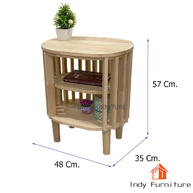 ตู้อเนกประสงค์ไม้ยางพารา รุ่น Tazan-T48 สีธรรมชาติ