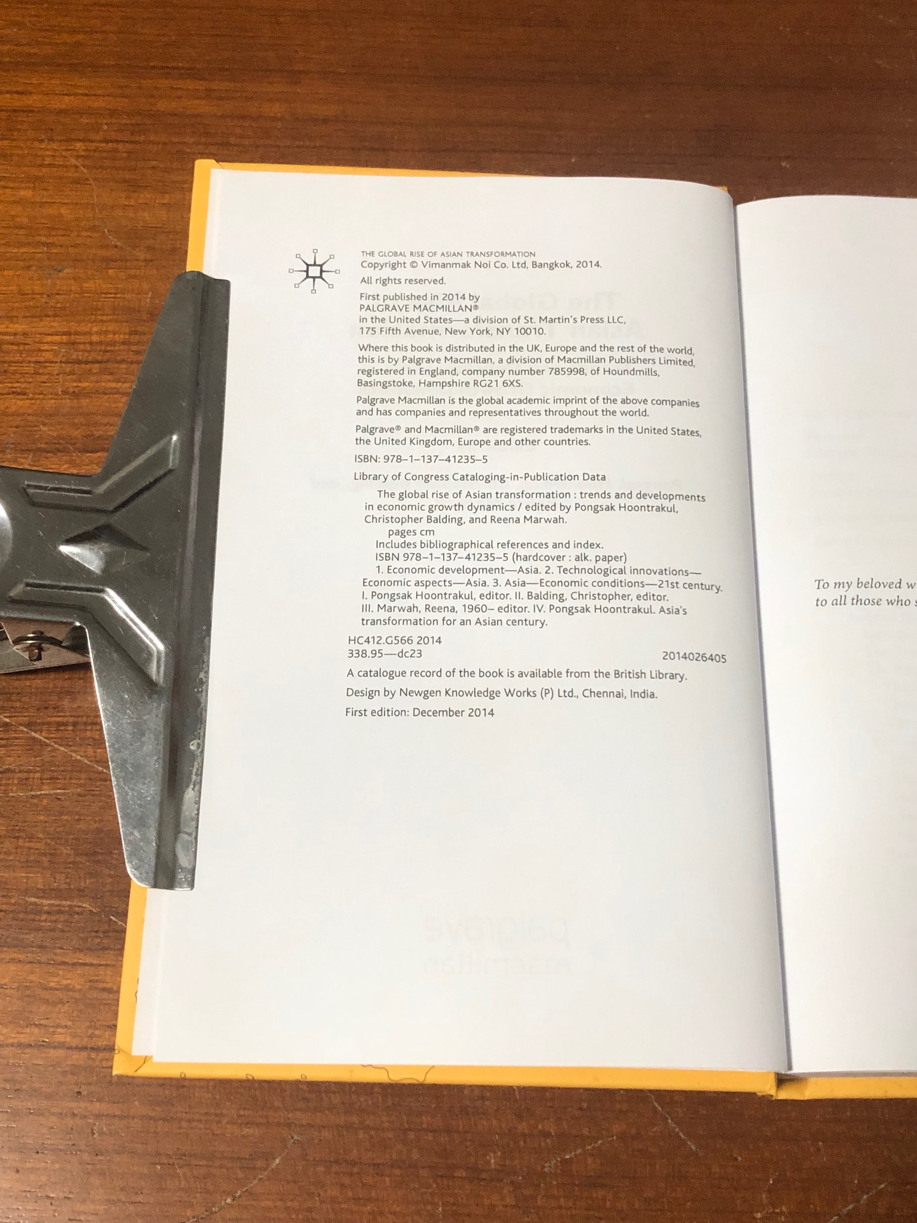 The Global Rise of Asian Transformation / P. Hoontrakul