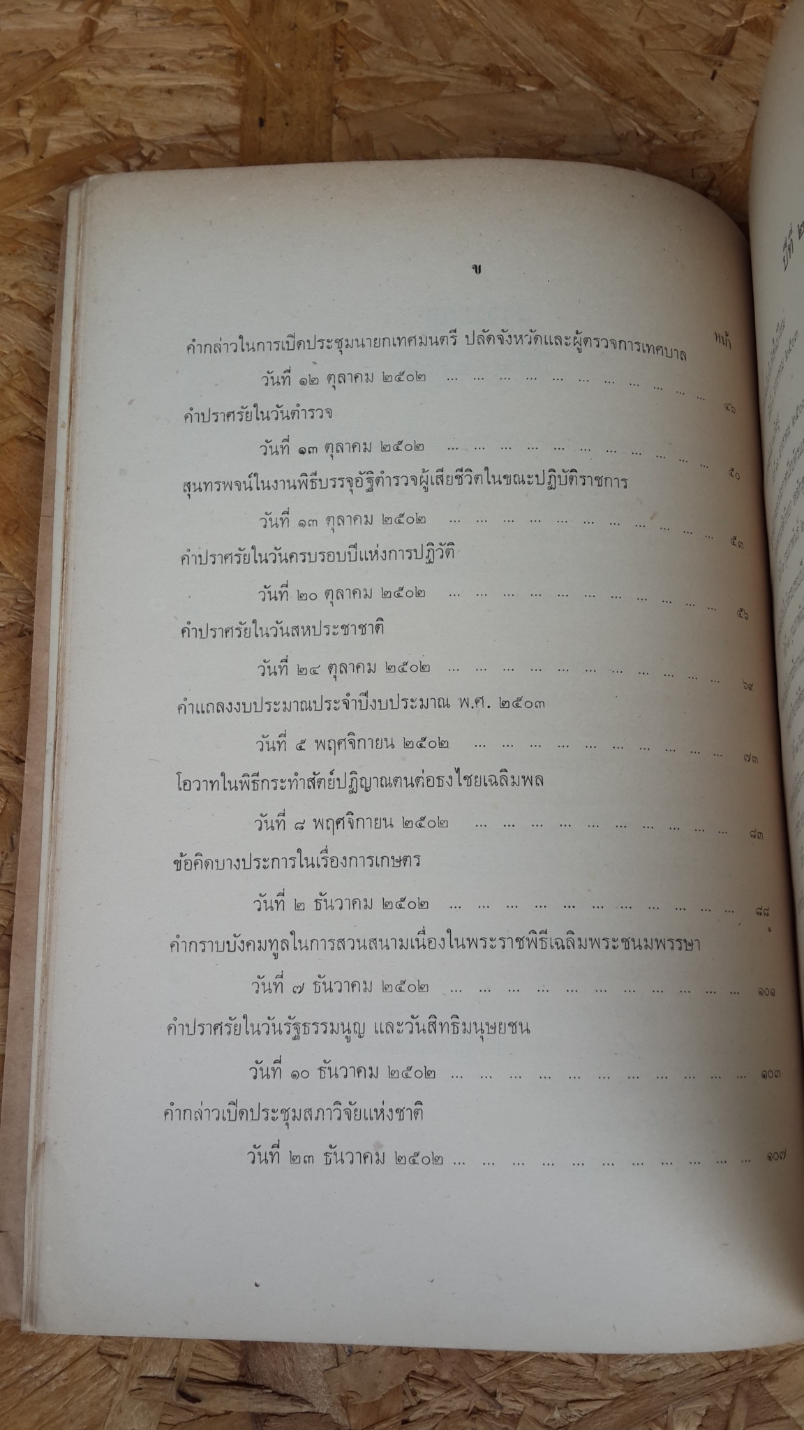ประมวลสุนทรพจน์ พ.ศ.๒๕๐๒-๒๕๐๔ เล่ม๑ : อนุสรณ์ในงานพระราชทานเพลิงศพ จอมพล สฤษดิ์ ธนะรัชต์ (มีตราห้องสมุด) คณะรัฐมนตรี