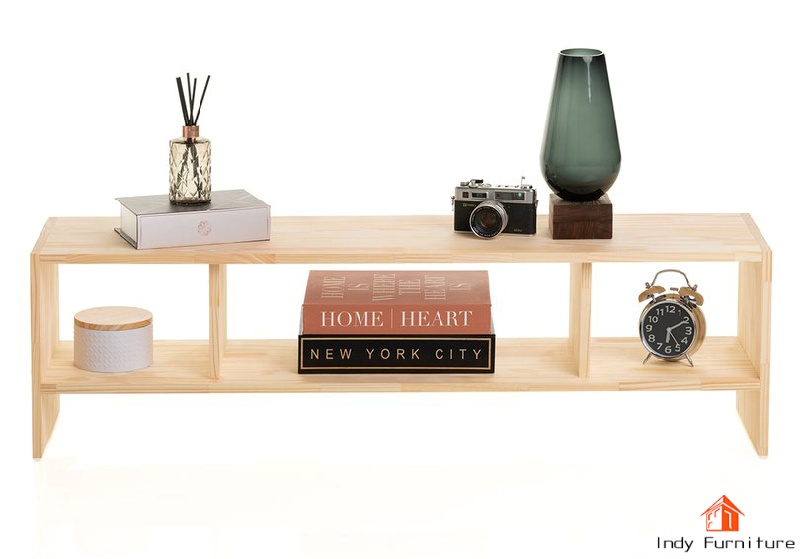 ชั้นวางอเนกประสงค์ ไม้ยางพารา รุ่น Malee-B120 สีธรรมชาติ 120x30x35cm.