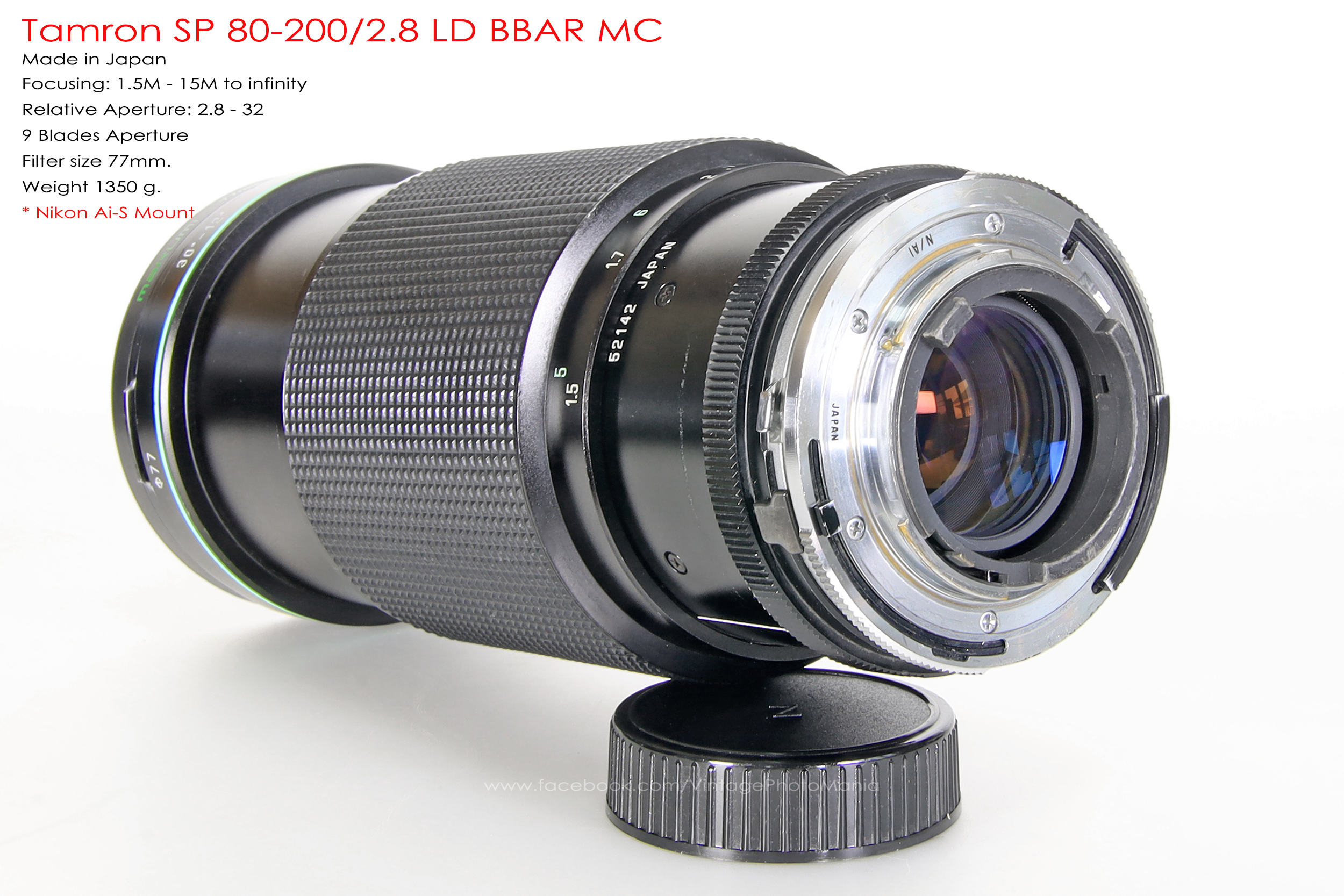 Tamron SP 80-200/2.8 LD BBAR MC *Nikon Ai-S Mount เลนส์ไวแสงตัวท๊อปหายาก