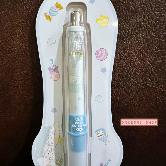 ดินสอกดเขย่าไส้ Dr.Grip PlayBorder ลาย Cinnamoroll สีฟ้า ตรงที่จับสามารถถอดสลับสีกันได้