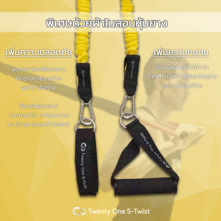 ยางยืดออกกำลังกาย Light (สีเหลือง)