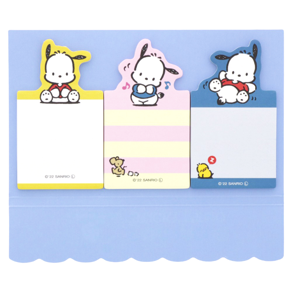 กระดาษโน้ตมีกาว Sanrio Characters Retro Collection Sticky Memo แบบ Pochacco ขนาด 7.9 x 13 x 0.3 ซม. มี 3 ลาย รวม 60 แผ่น