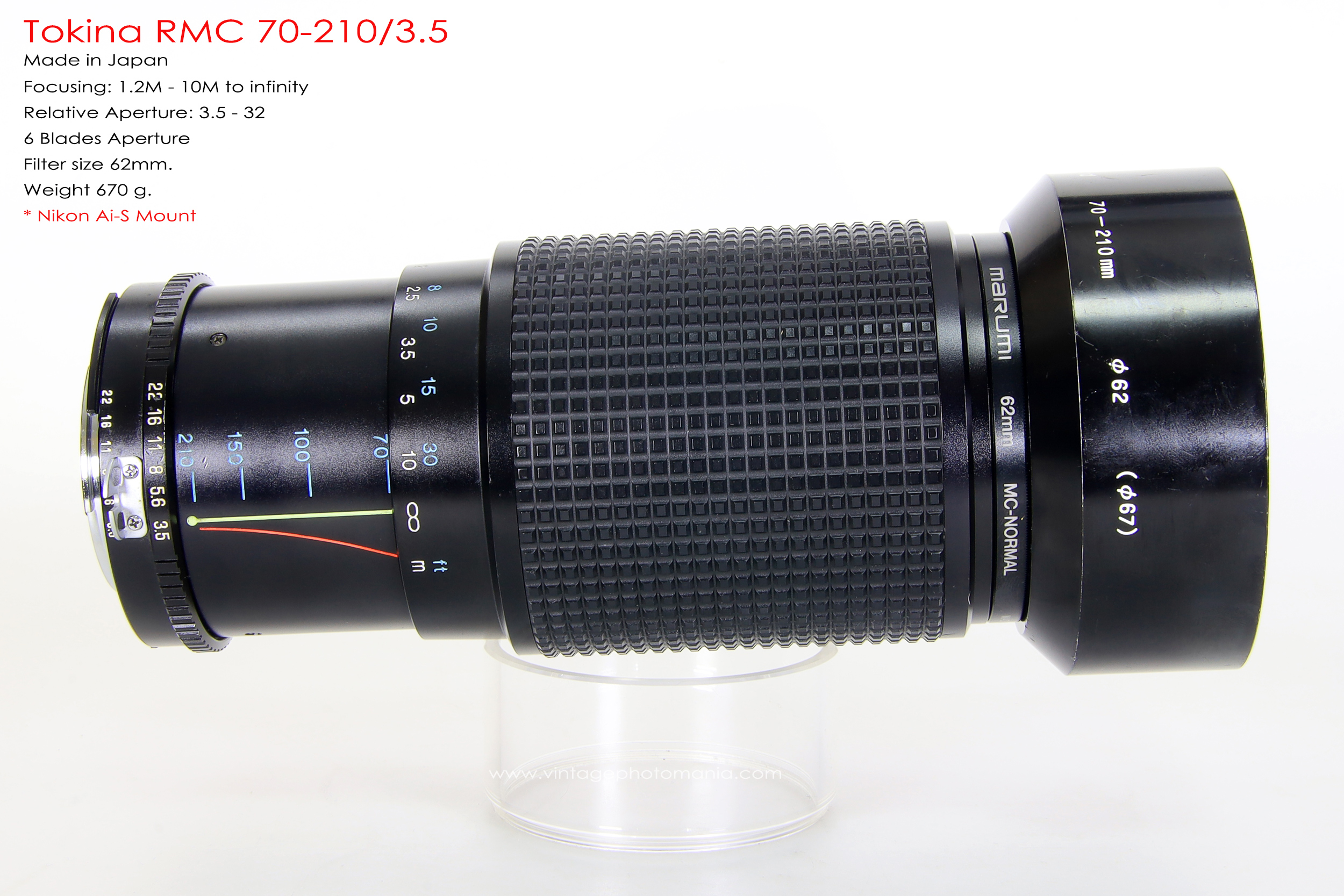 Tokina RMC 70-210/3.5 *Nikon Ai-S Mount เลนส์ไวแสงคมๆโบเก้สวย