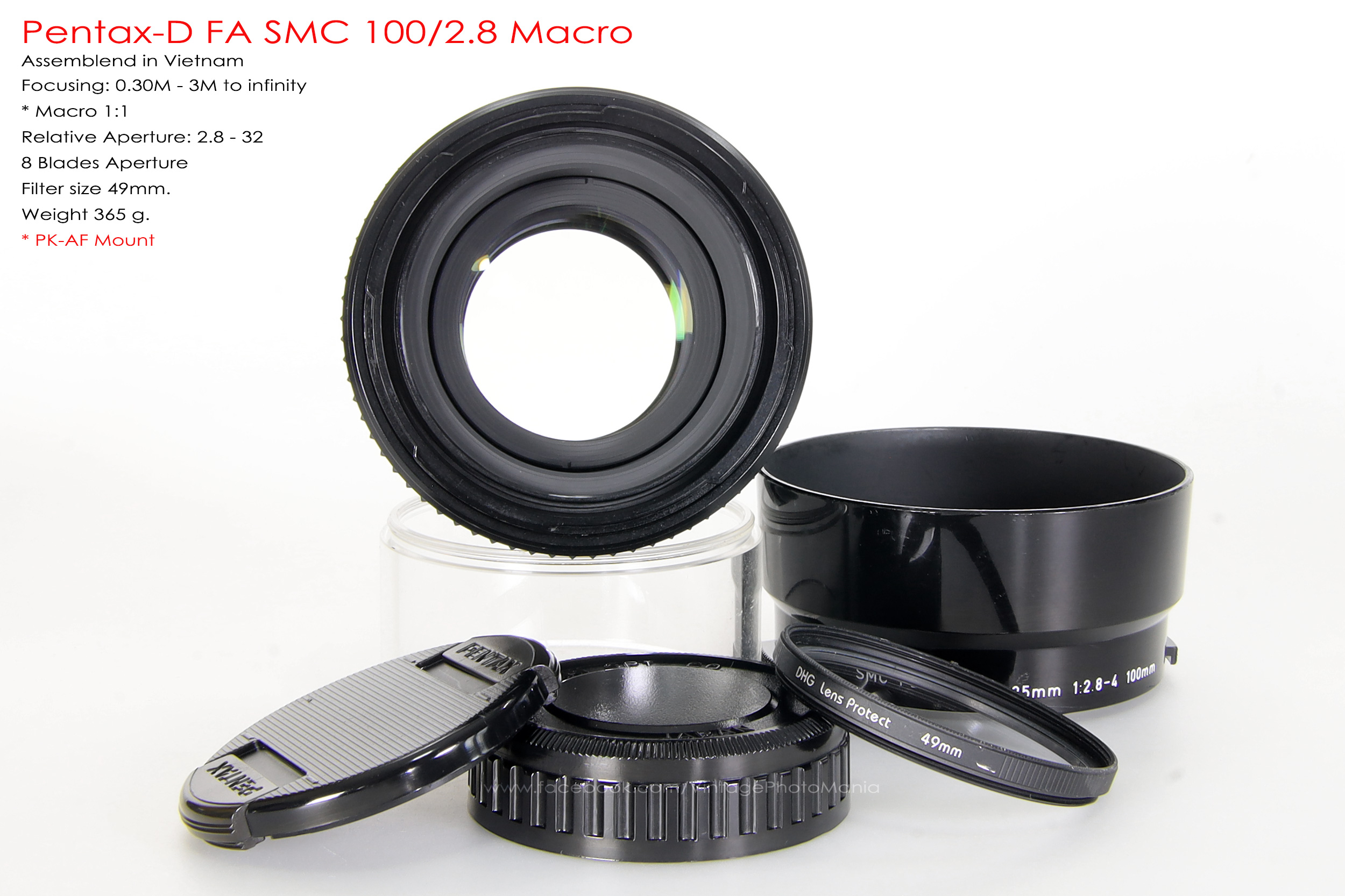 Pentax-D FA SMC 100/2.8 Macro *PK-AF Mount เลนส์มาโครตัวเล็กเบาคมๆ