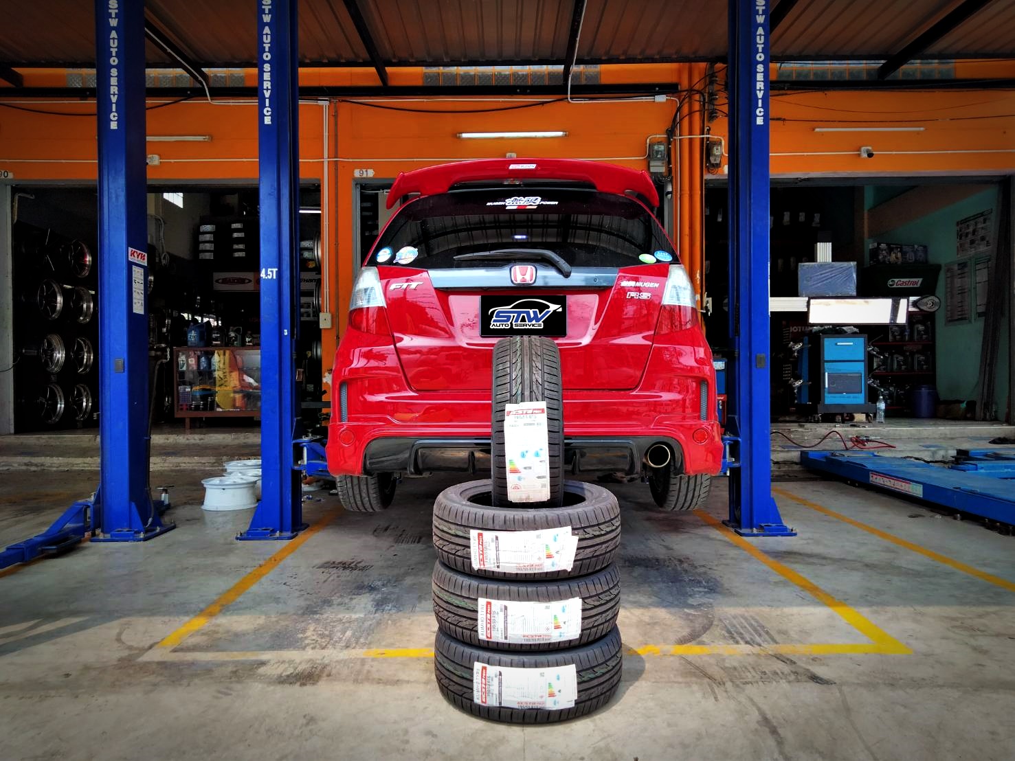 ยาง KUMHO PS31 195/55R15 85V ติดตั้งใส่ HONDA FIT