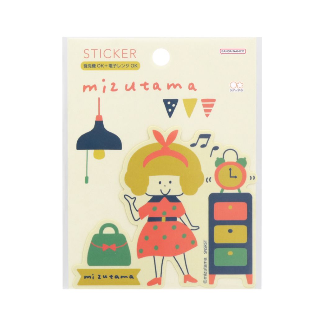 mizutama Vinyl Big Sticker ลาย Retro กันน้ำ กัน UV ใช้ติดสิ่งของได้ ทนมาก ขนาดประมาณ 9 x 9 ซม.