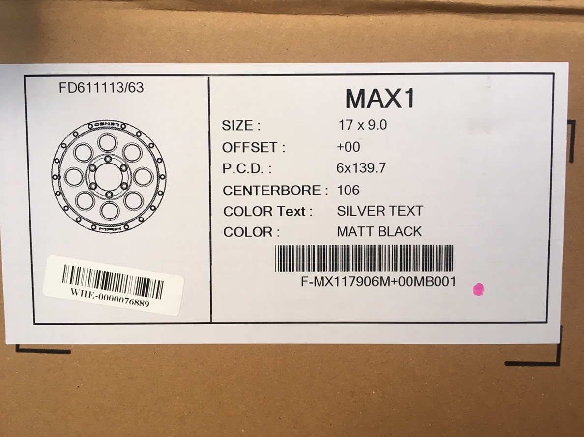 ล้อแม็กซ์ Lenso MAX-1 17นิ้ว แท้