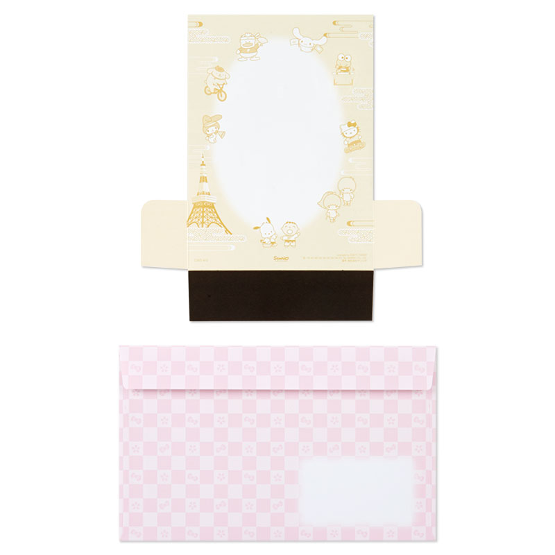 Sanrio Card - Pop up ลาย Sanrio - Sporty at Tokyo Tower (Japan Limited) ใบใหญ่ เป็นแบบรวมชาว Sanrio เล่นกีฬา บรรยากาศแบบญี่ปุ่น ตรงขอบเป็นสีทอง ด้านหลังเขียนได้ มาพร้อมซองลายน่ารัก ขนาดก่อนกาง 13.5 x 0.5 x 22.6 ซม.