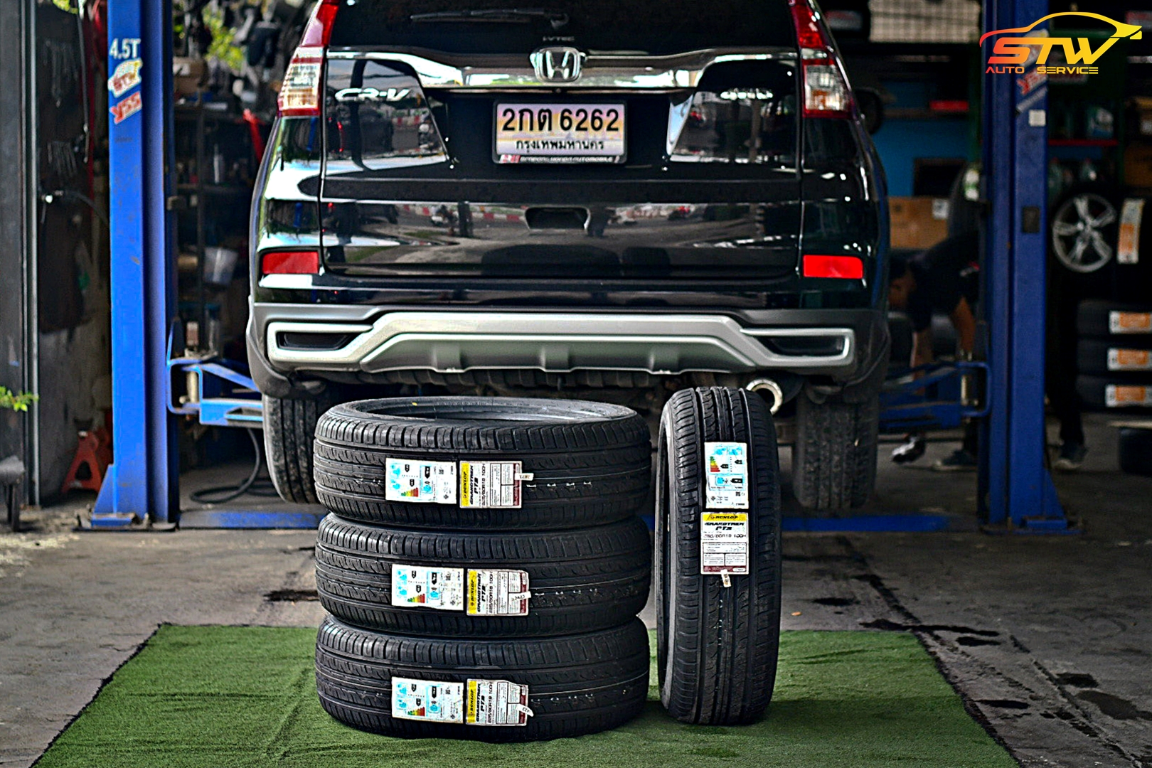 ยาง DUNLOP GRANDTREK PT3 225/60R18 100H ติดตั้งใส่ HONDA CRV